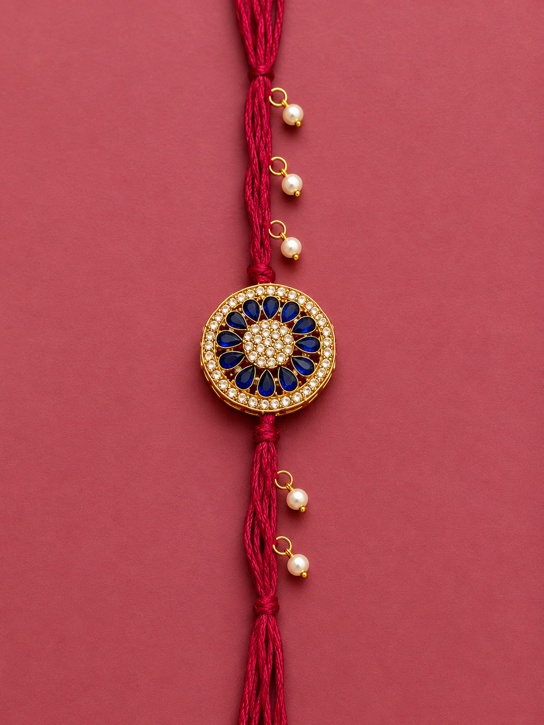 Kundan Stone Bhai Rakhi Set