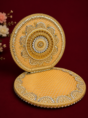 Luxury Red Velvet Kanha Singhasan | Handcrafted Zari & Pearl Embellished Throne for Laddu Gopal