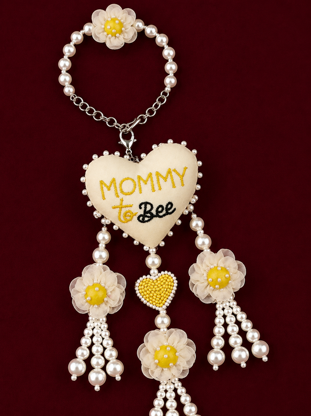 Mommy to Bee Pearl Floral Lumba Rakhi