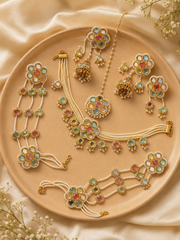 Royal Beaded Haldi Jewellery Set