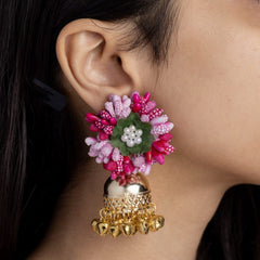 Pearl With Pollen Flower Necklace Set