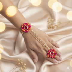 Kundan With Pollen Flower Necklace Set