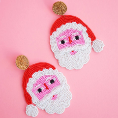 Santa Beaded Earring