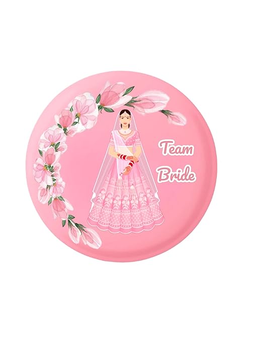 Team Bride Pink Weeding Brooch