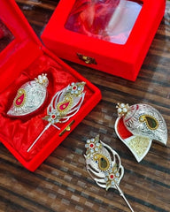 Traditional Tilak Dibbi with Decorative Box – Elegant Kumkum Holder for Pooja & Gifting