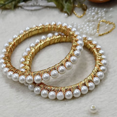Woman's Beautiful Pearl Bangle Sets