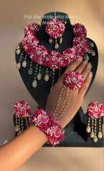 Dark pink Necklace Set