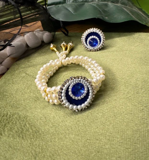 Kundan Bracelate With Ring