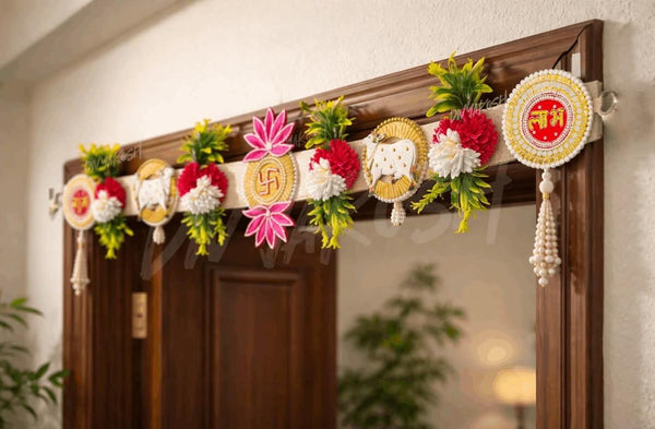 Elegant Handmade Shubh Labh Decorative Toran
