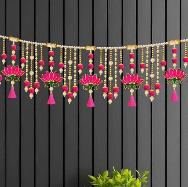 Elegant Handmade Lotus Decorative Toran