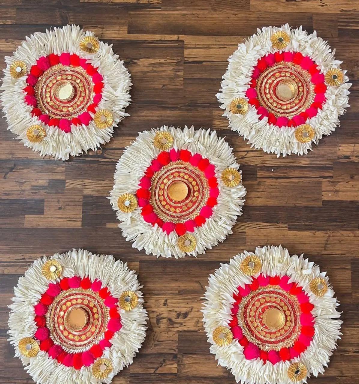 Decorated Mat 5 Pc Size 6/6 inches