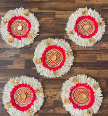 Decorated Mat 5 Pc Size 6/6 inches
