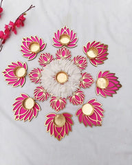 Lotus Rangoli Mat For Home Decoration