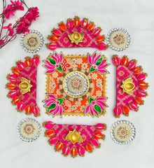 Beaded Rangoli Mat For Home Decoration