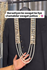 Mirror Welcome Dupatta With Mala
