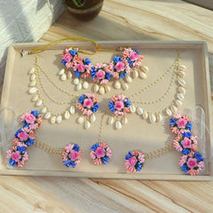 Flower With Shell Jewellery set