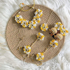 Flower With Kundan Jewellery set