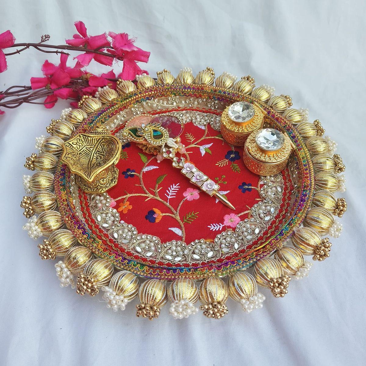 Peacock Tilak Plate 10/10 inches