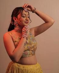 Beaded Haldi Jewellery Set