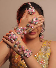Beaded Haldi Jewellery Set