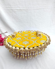 Sunshine Pearl Decorative Laddu Gopal Chowki