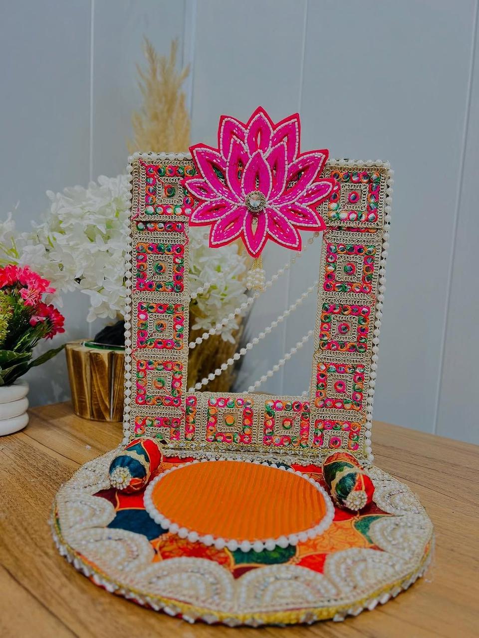 Shahi Lotus Blossom Laddu Gopal Singhasan