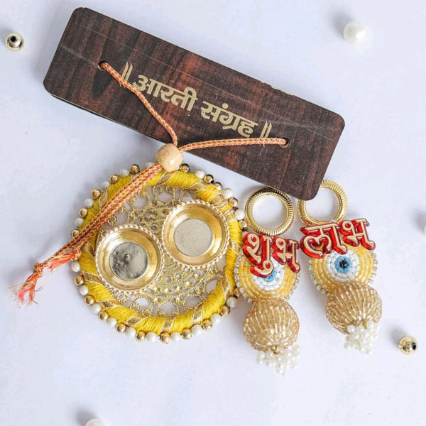 Aarti Sangrah ,Shubh Laabh ,Tilak Plate With potli Combo