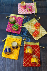 Candle Holder with potli