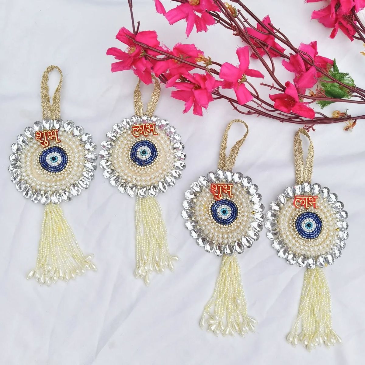 Beaded Evil Eye Shubh Labh 1 pair