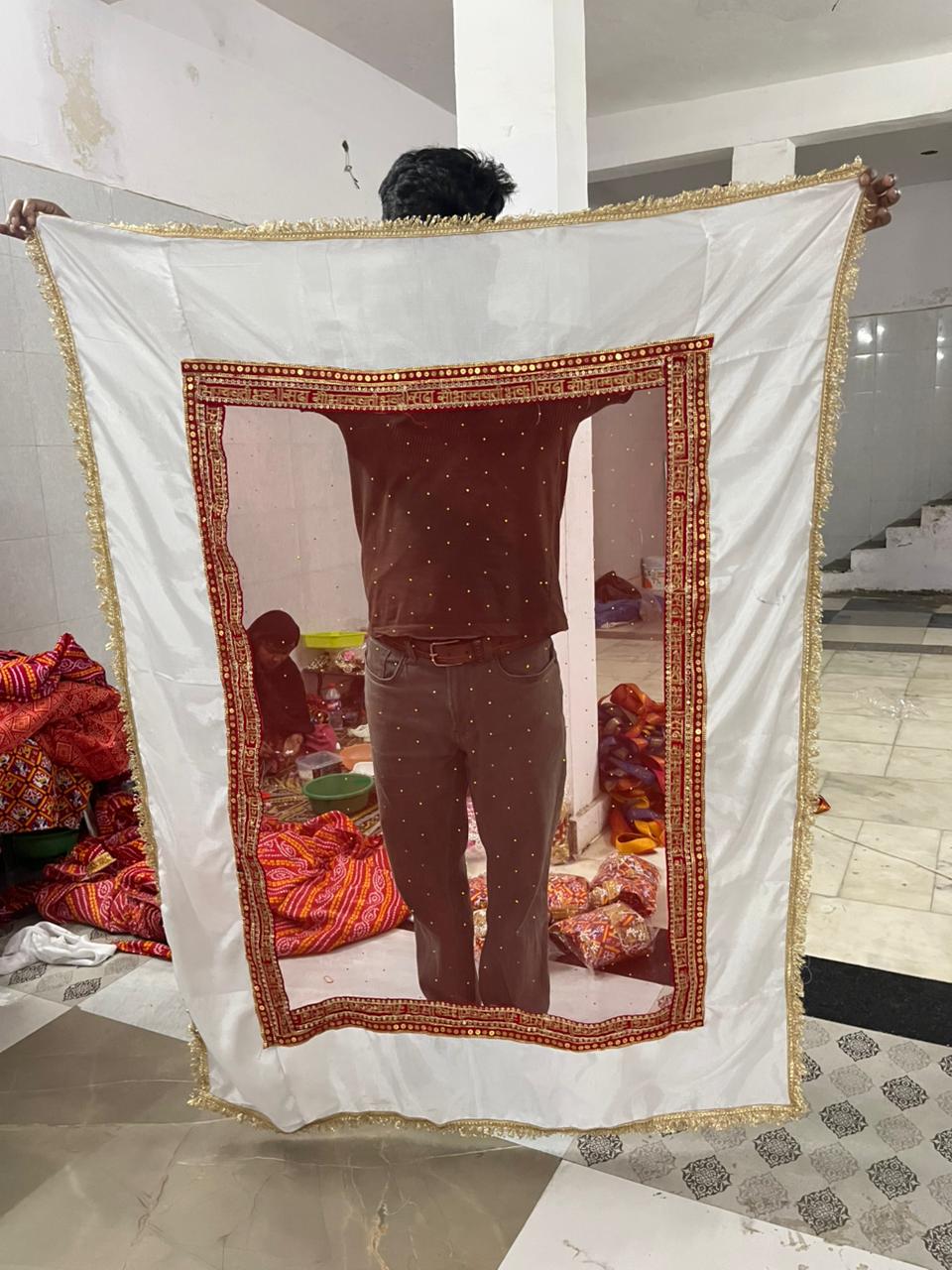 Hand Print Dupatta Sada Swavagyabati
