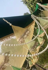 Bridal Entry Chadar Green And Golden