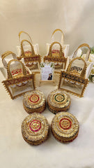 Ladoo Box With Jute Bag (500gm ladoo Box)
