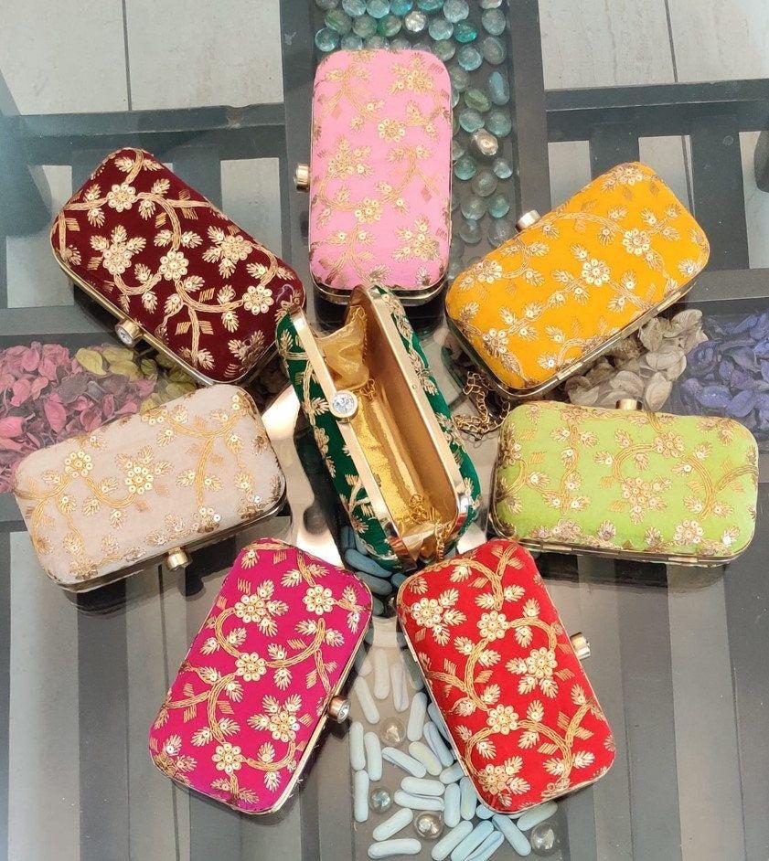 Embroidery Sling Clutches