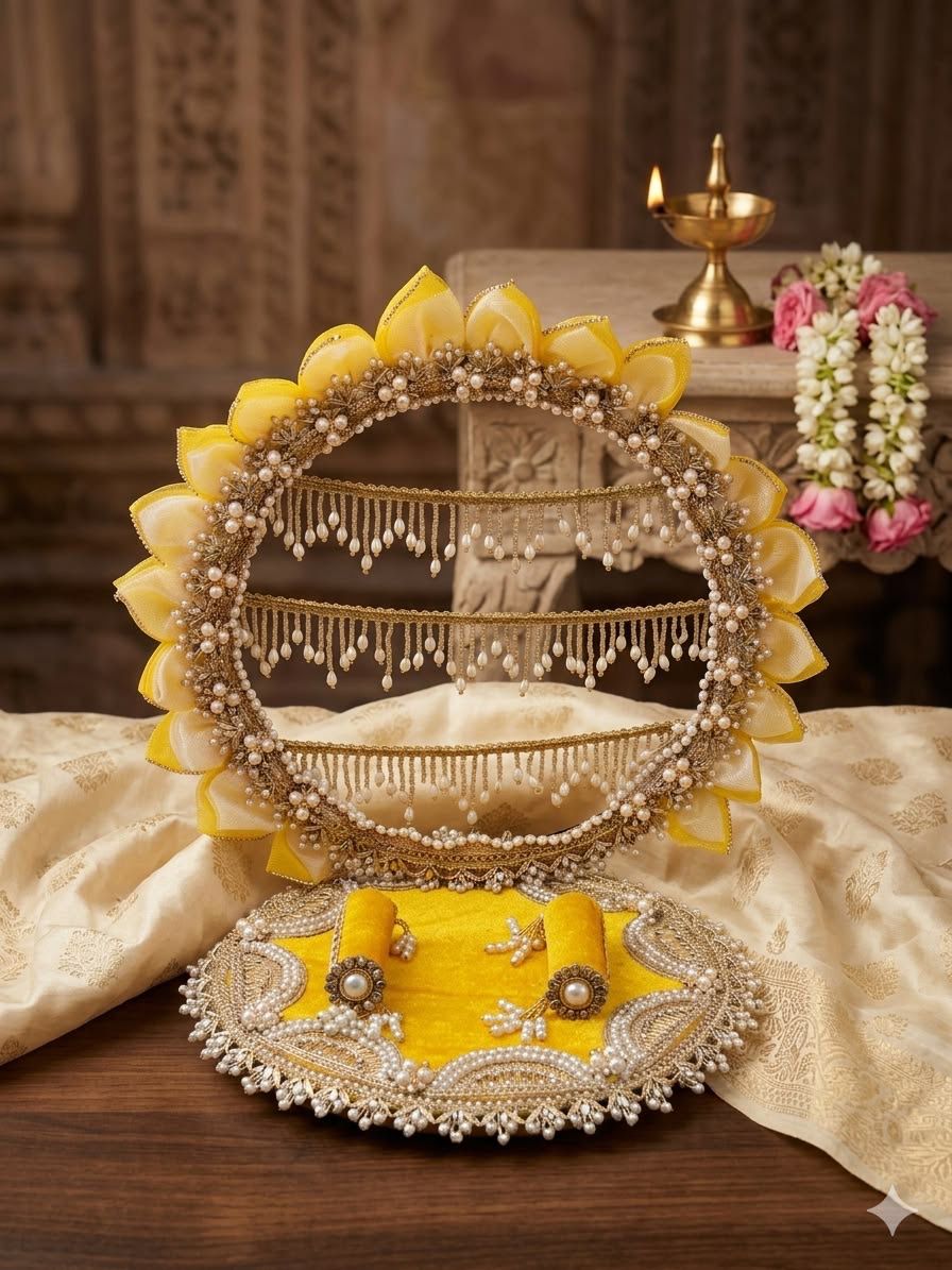 Flowerl Yellow Singhasan