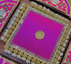 Beaded Cutdana Ball Rangoli Mat For Home Decoration