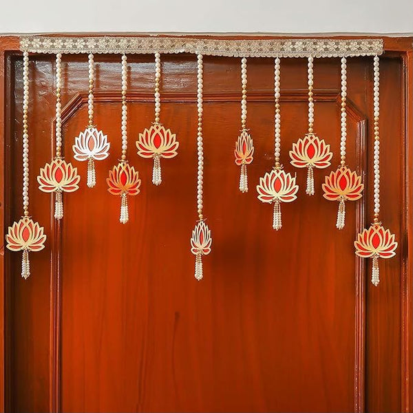 Lotus With Pom Pom Toran Best For Gifting