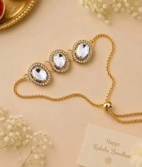 Elegant Kundan Rakhi | Traditional Raksha Bandhan Rakhi