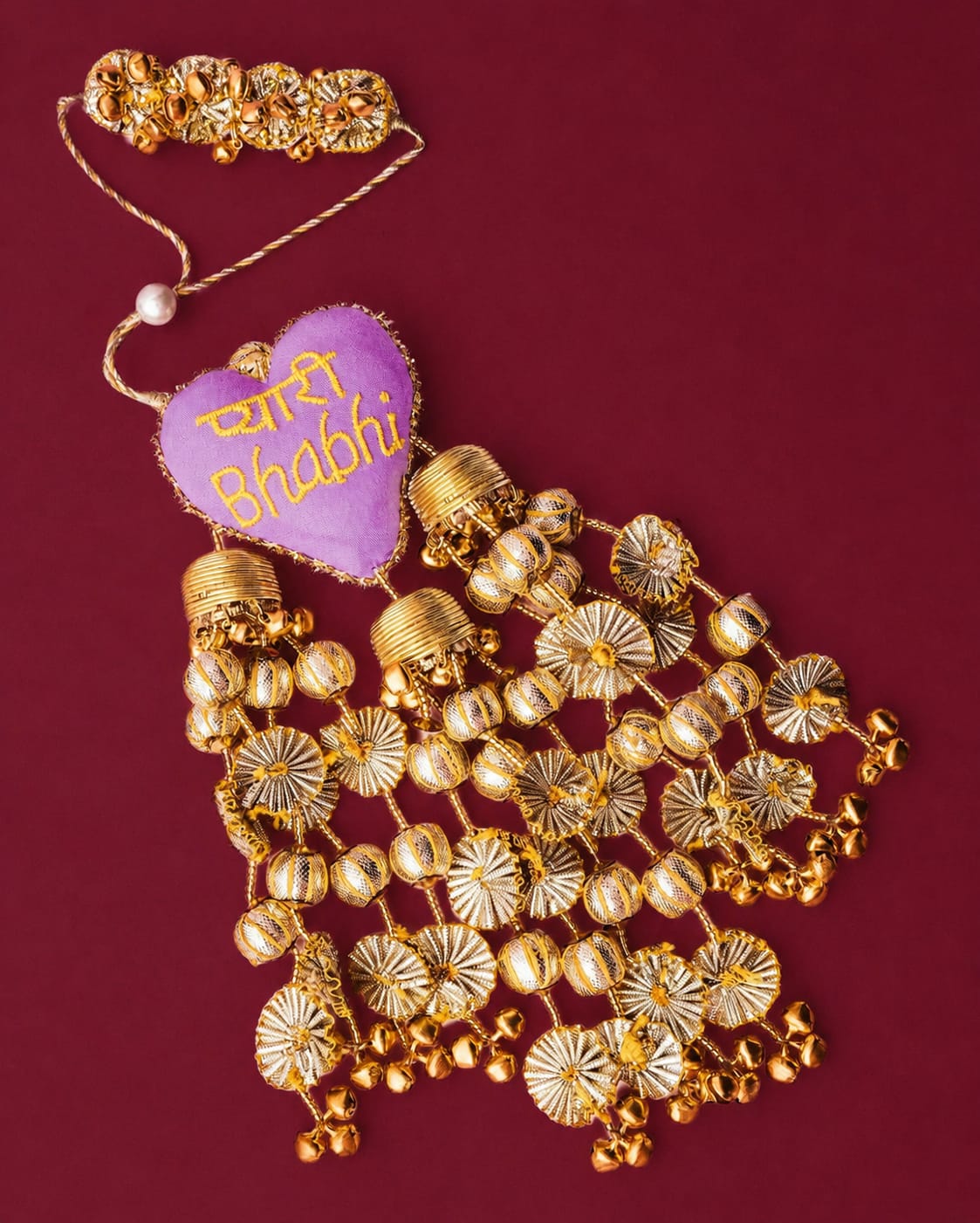 3D Heart Shape Rakhi with "Payari Bhabhi" Text | Special First Raksha Bandhan Rakhi
