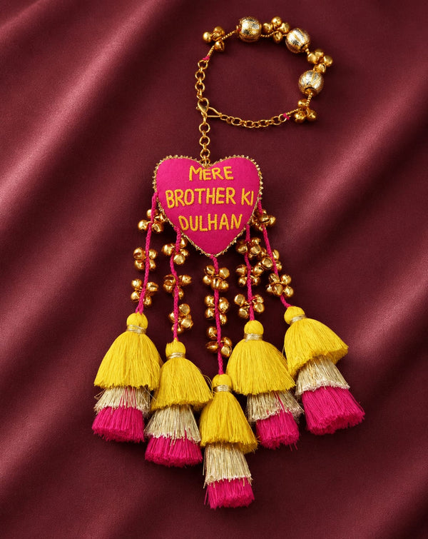 3D Heart Shape Rakhi with "Mere Brother Ki Dulhan" Text | Special First Raksha Bandhan Rakhi