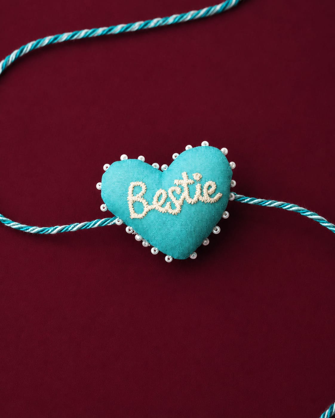3D Heart Rakhi with "Bestie" Text | Designer Raksha Bandhan Rakhi