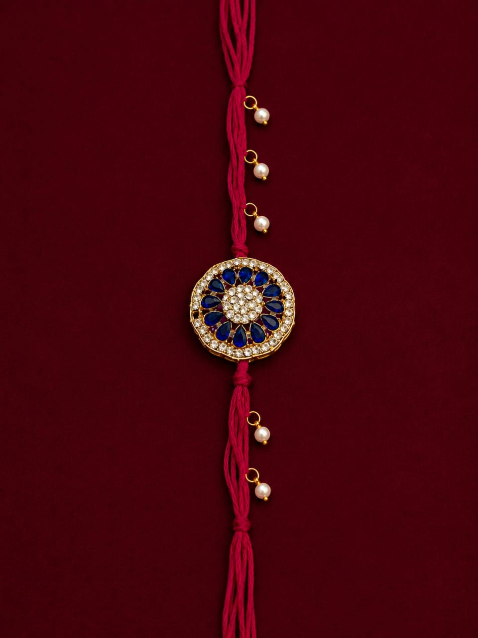 Kundan Stone Bhai Rakhi Set