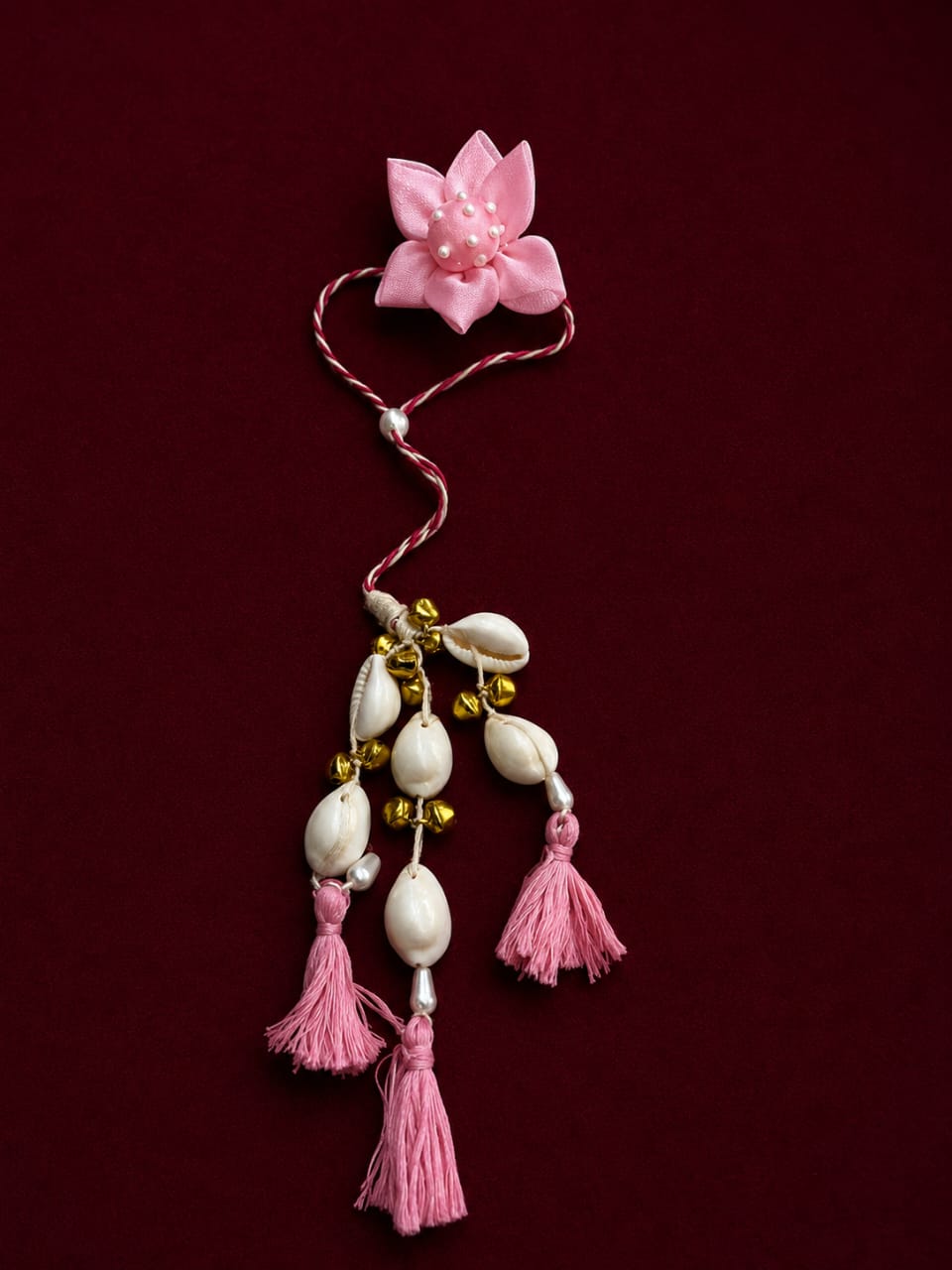 Flower Lumba Rakhi | Handmade Floral Rakhi Bracelet for Bhabhi
