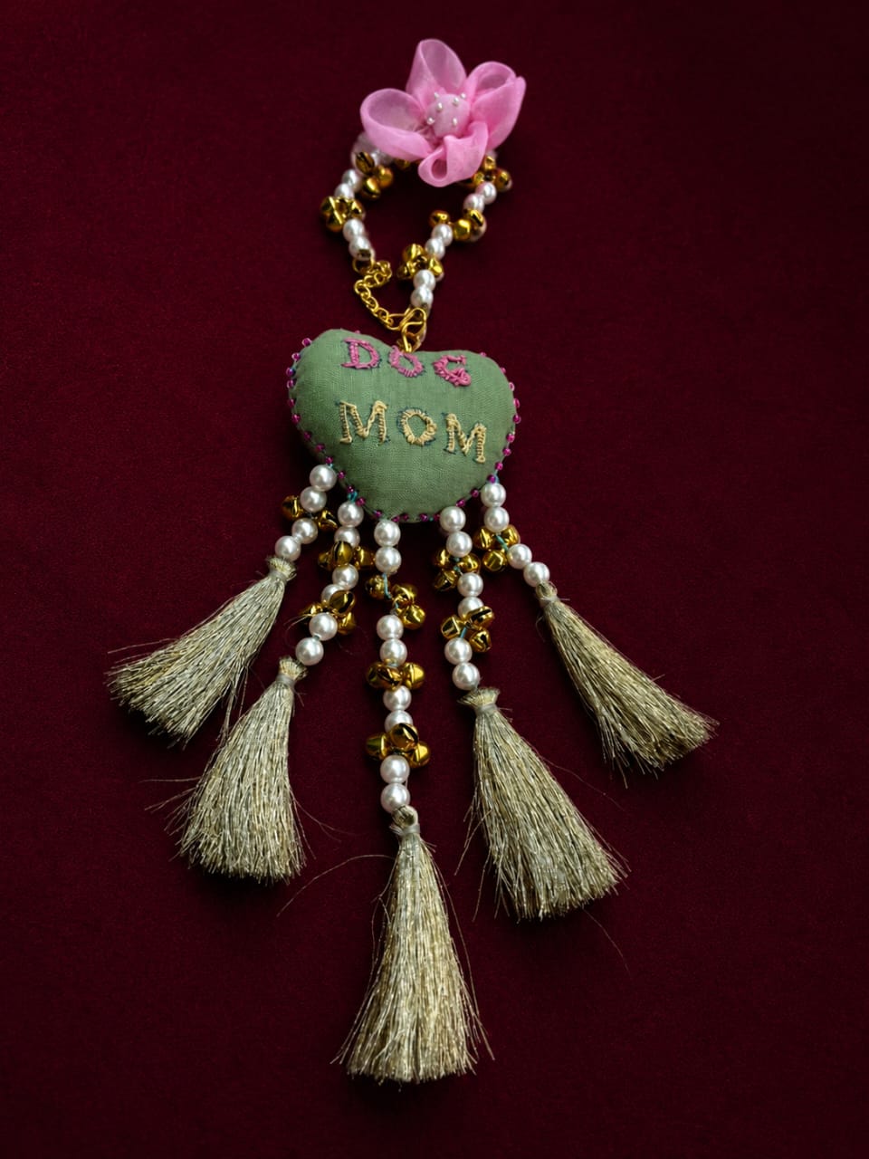 Heart Shape Rakhi with "Dog Mom" Text | Special First Raksha Bandhan Rakhi