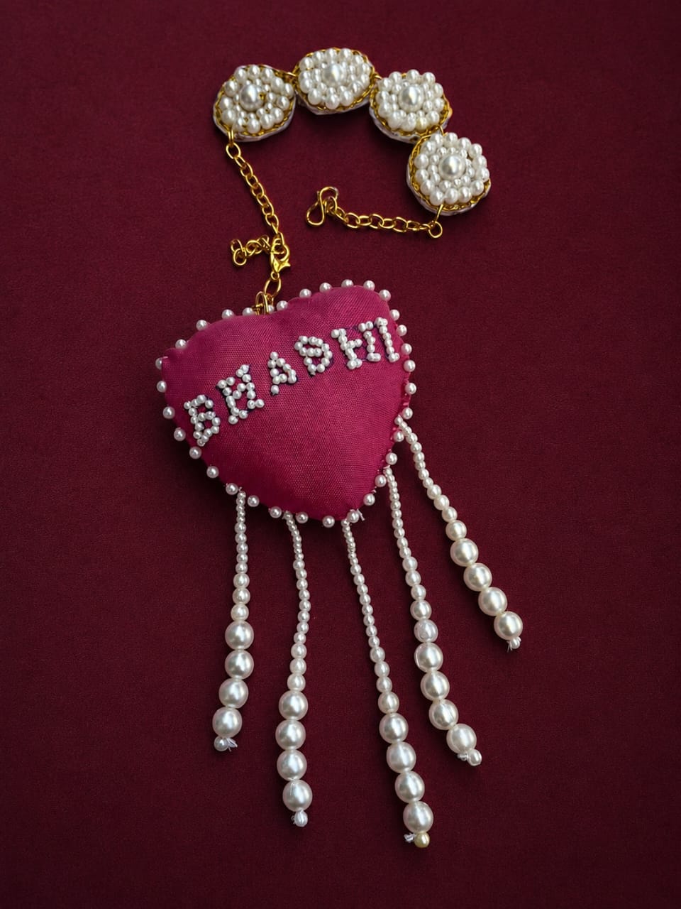 Heart Shape Rakhi with "Bhabhi" Text | Special First Raksha Bandhan Rakhi