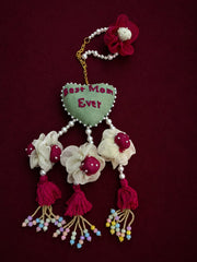 Heart Shape Rakhi with "Best Mom Ever" Text | Special First Raksha Bandhan Rakhi