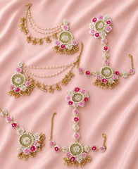 Royal Beaded Haldi Jewellery Set