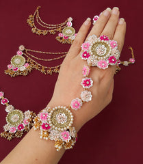 Royal Beaded Haldi Jewellery Set