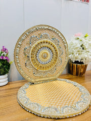 Luxury Red Velvet Kanha Singhasan | Handcrafted Zari & Pearl Embellished Throne for Laddu Gopal