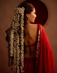 Traditional Jasmine Flower Hair Garland for Brides, Mehendi, Haldi & Wedding Functions