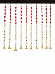 Premium Mogra With Rose Flower Diya Hanging Toran